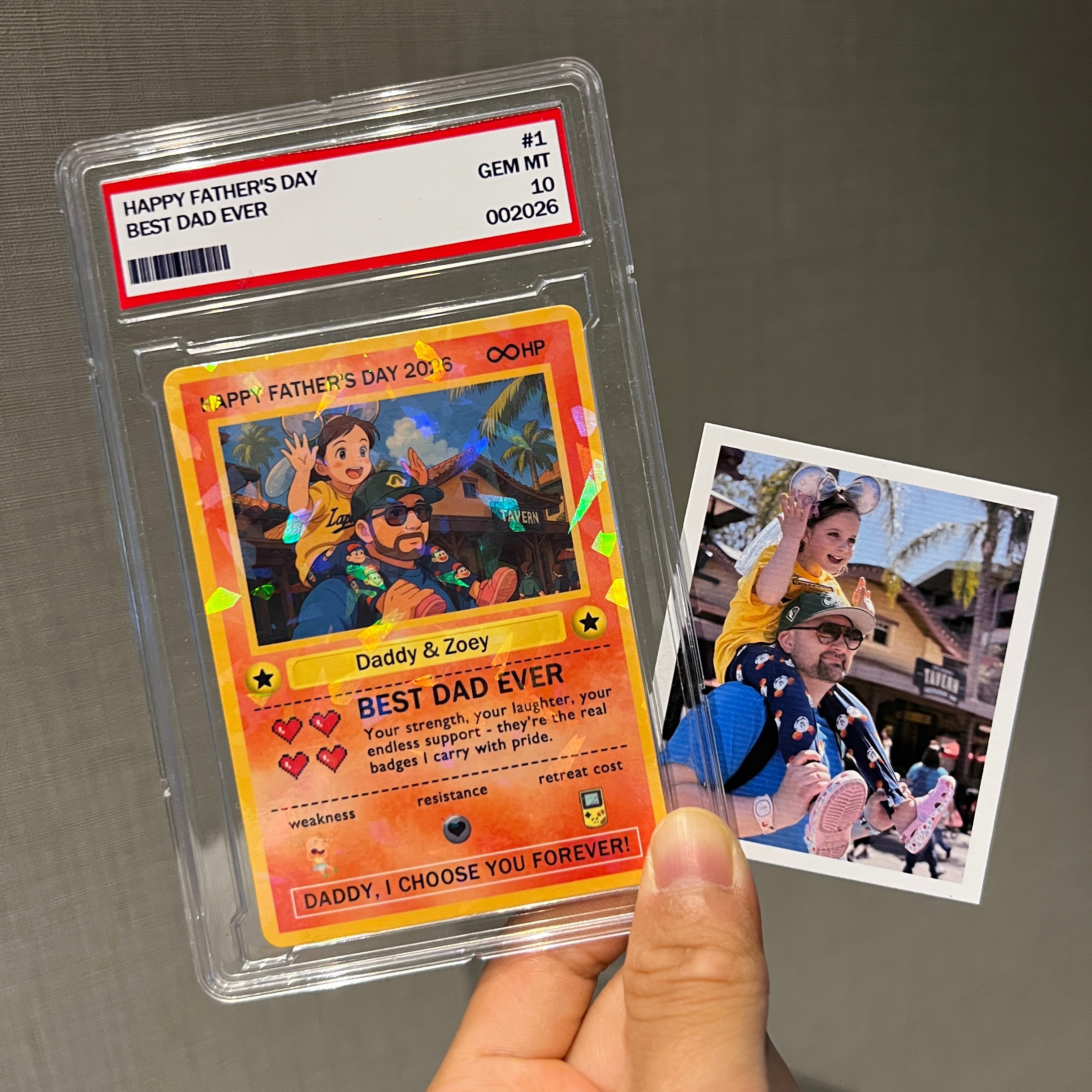 Legendary Dad Hero Trading Card