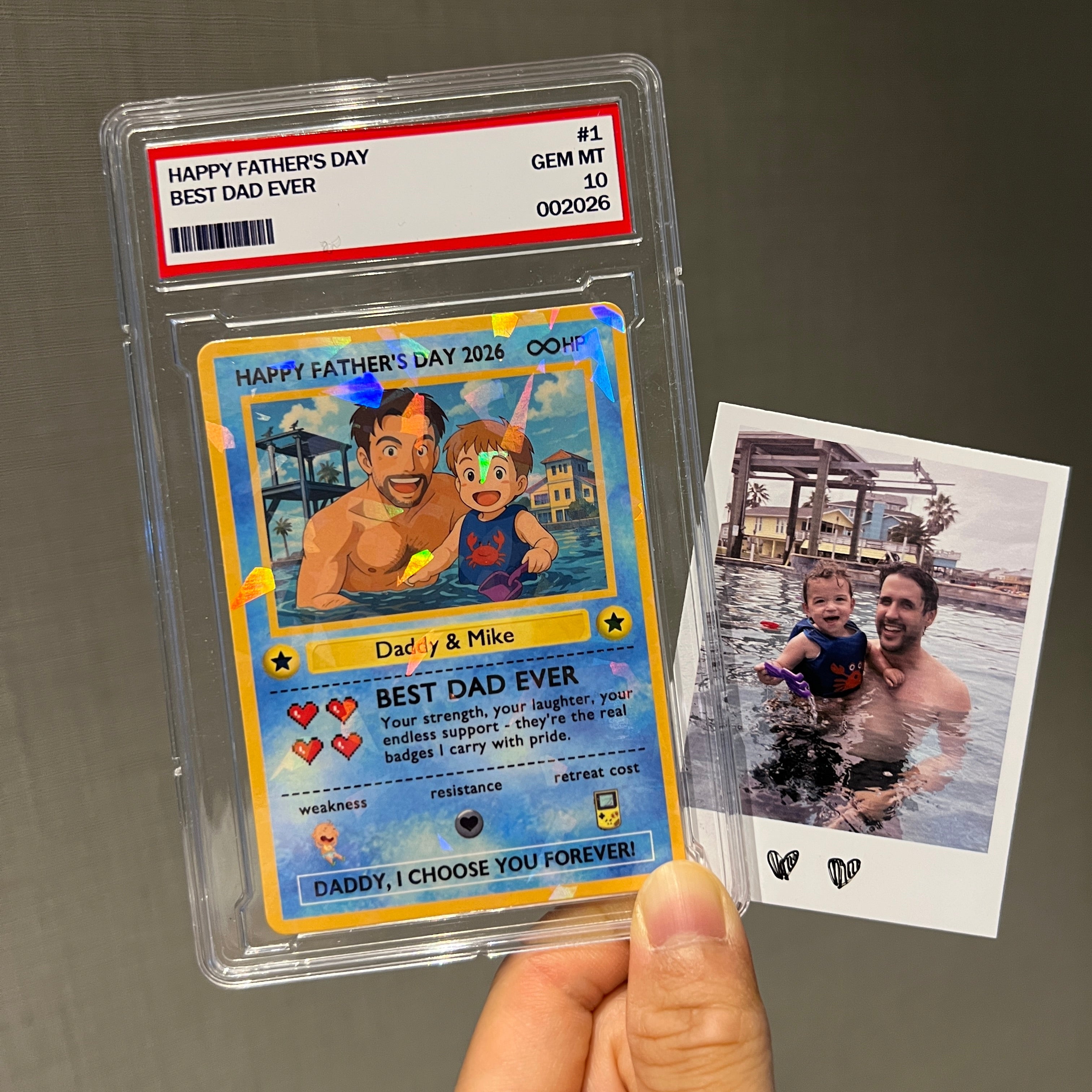 Legendary Dad Hero Trading Card
