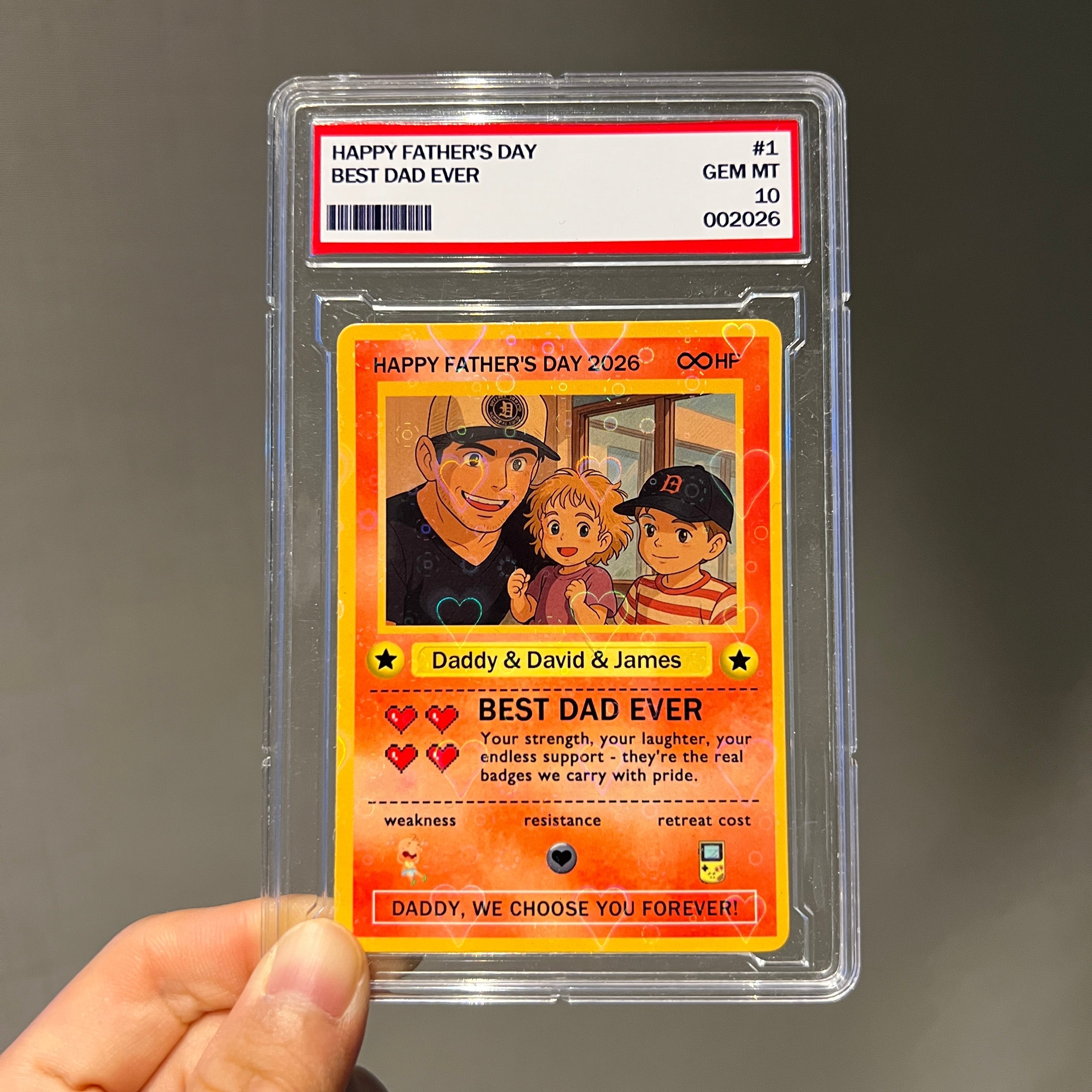Legendary Dad Hero Trading Card